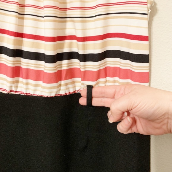 New York and Company (size XL) Sleeveless, Pleated, Ruffled Collar, Pencil Dress - Picture 7 of 13